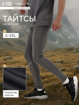 Тайтсы мужские Resport, 54, серые, базовые