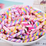 Шармы для слаймов Фимо зефирки нарезные