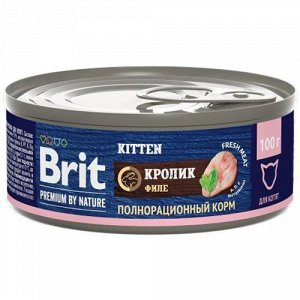 Brit Premium by Nature конс 100г д/котят Kitten Кролик