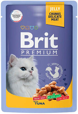 Brit Premium пауч 85г д/кош Jelly Тунец/Желе