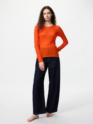 UNIQLO x Princesse Tam Tam - термолонгслив из коллекции Heattech с кашемиром и ажурным узором - 30 NATURAL