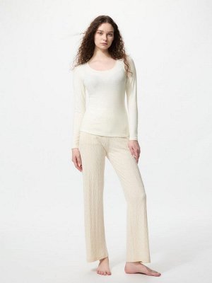 UNIQLO x Princesse Tam Tam – очень теплый термолонгслив Extra Warm Heattech с рифлёной текстурой - 69 NAVY