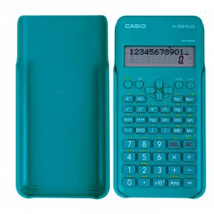 Калькулятор научный CASIO FX-220PLUS-2-S  (155*78, 12 разрядов, 181 функция, батарейки, бирюзовый)