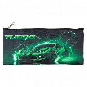 Пенал-косметичка, 1 отделение, 090 х 215 х 10 мм, полиэстер, на молнии, Attomex. Turbo