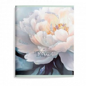 Тетрадь А5, 48 листов, клетка LOREX FLOWER VIEW , обл. мелов. картон, soft touch, уф-лак