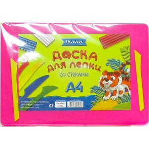 Доска для лепки А4 со стеками, желтая Globus