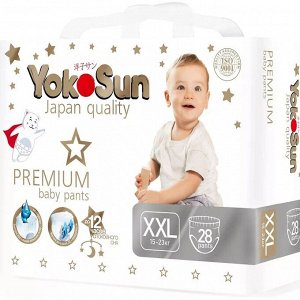 Ночные подгузники-трусики для детей YokoSun Premium, размер XXL (12-20 кг), 16 шт