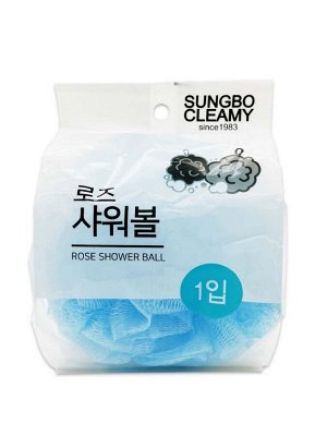 Мочалка-розочка из полиэтиленовой сетки "Rose Shower Ball" (мягкая) диаметр - 11 см