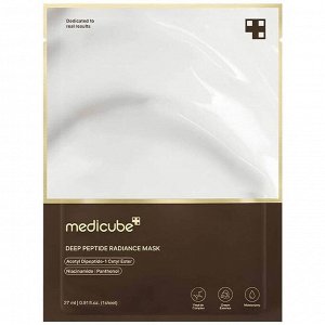 MEDICUBE Тканевая маска с пептидами для сияния кожи DEEP PEPTIDE RADIANCE MASK 27 мл