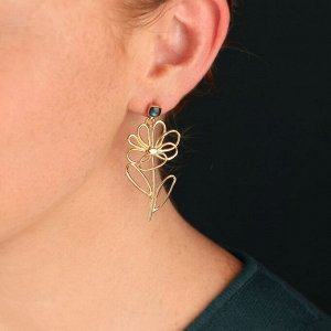 Серьги TARATATA, Esquisse, асимметрия, смола, слюдяной порошок, TT-H25-02909-204 (золотистый)