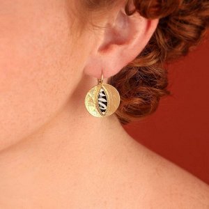 Серьги TARATATA, Zebra, с цветной смолой и узорами, TT-H25-04723-202 (черный)