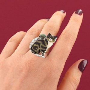 Кольцо TARATATA, Tabby, разъемное, смола, золотая краска, цоизит, TT-H25-05416-102 (черный)