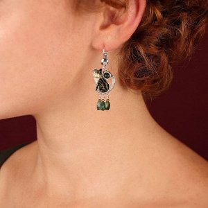Серьги TARATATA, Tabby, смола, краска, цоизит, агат, гематит, TT-H25-05742-102 (черный)