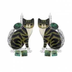 Серьги TARATATA, Tabby, смола, золотая краска, цоизит, TT-H25-05743-102 (черный)