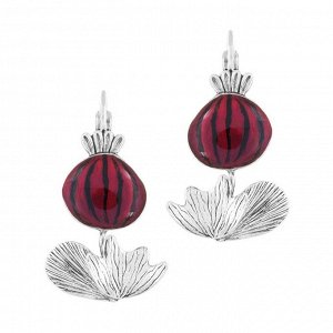 Серьги TARATATA, Opium, с цветной смолой, TT-H25-11791-109 (бордовый)