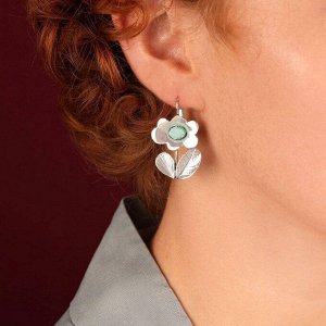 Серьги TARATATA, Opium, с окрашенным нефритом, TT-H25-11792-10T (бирюзовый)