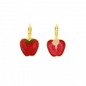 Серьги TARATATA, Paprika, асимметричные, смола, микрошарики, TT-H25-12796-203 (красный)