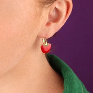 Серьги TARATATA, Paprika, асимметричные, смола, микрошарики, TT-H25-12796-203 (красный)