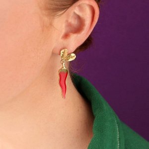 Серьги TARATATA, Paprika, с цветной смолой, TT-H25-12997-203 (красный)