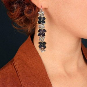 Серьги TARATATA, Hortensia, смола, золотая краска, микрошарики, TT-H25-13711-109 (фиолетовый)