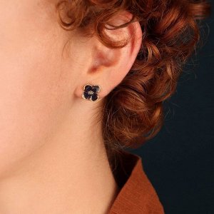 Серьги TARATATA, Hortensia, смола, золотая краска, микрошарики, TT-H25-13905-109 (фиолетовый)