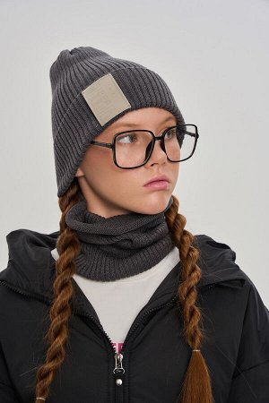 Снуд вязка Цвет: графитовый

Вязаный снуд с фирменной нашивкой.
Состав:
50% хлопок 50% акрил