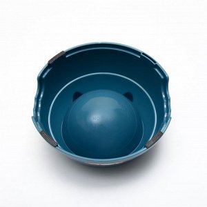 Миска пластиковая 14x8 см, синяя