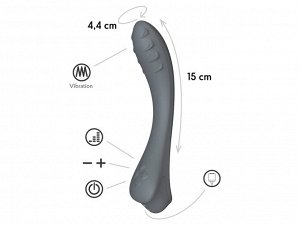 Вибратор точки G Apus INFINITE, цвет графитовый, Ø 3,4 см, L 11,6 см
