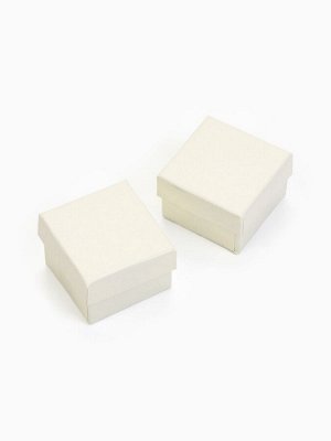 Коробочка подарочная под кольцо, серьги, серьги «Минимал», 5x5 см, (полезная часть 4.5x4.5 см,) белая