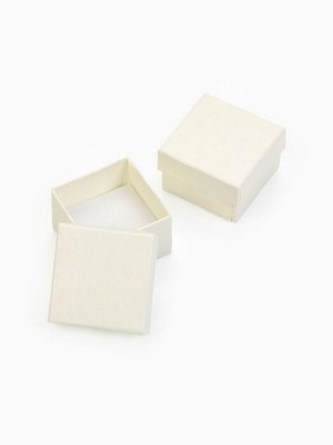 Коробочка подарочная под кольцо, серьги, серьги «Минимал», 5x5 см, (полезная часть 4.5x4.5 см,) белая