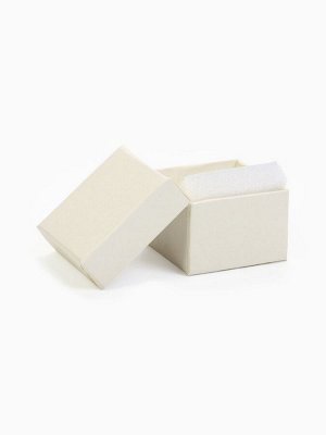 Коробочка подарочная под кольцо, серьги, серьги «Минимал», 5x5 см, (полезная часть 4.5x4.5 см,) белая