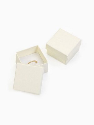 Коробочка подарочная под кольцо, серьги, серьги «Минимал», 5x5 см, (полезная часть 4.5x4.5 см,) белая