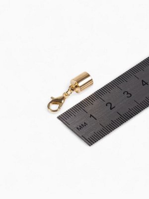 Замок карабин 5 шт. 12x7 мм, с удлинителем и обжимными круглыми концевиками 11x7 мм, внутренний 6.5 мм