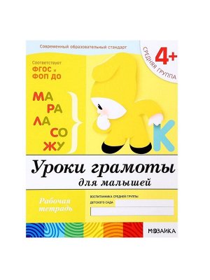 Рабочие тетради «Математика, прописи, развитие речи, уроки грамоты», средняя группа 4+, набор 4 шт.
