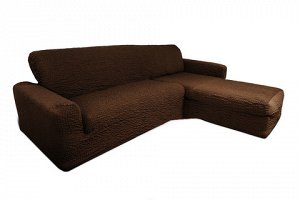 Чехол на диван с выступом правый угол "Шоколад"