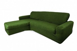 Чехол на диван с выступом левый угол "Зеленый"