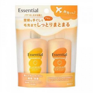 Шампунь + кондиционер "Essential" для сухих и повреждённых волос разглаживающий кутикулу "Увлажнение" 45 мл х 2 шт., мини-набор