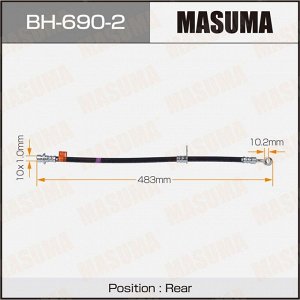 Шланг тормозной Masuma для Honda Accord, задний, левый, арт. BH-690-2