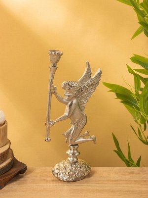 Подсвечник «Ангел мира с факелом», 35 см, алюминий