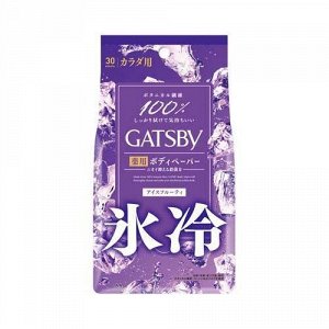 Мужской дезодорант-антиперспирант для всего тела в форме салфеток "Gatsby Body Wipes Deodorant Ice-Type" с суперохлаждающим ментолом «Ледяные фрукты» 30 шт. /