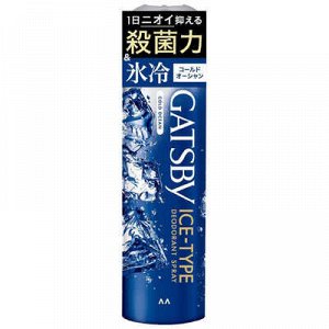 Мужской дезодорант-антиперспирант "Gatsby Deodorant Ice-Type" с суперохлаждающим ментолом «Холодный океан» 135 г