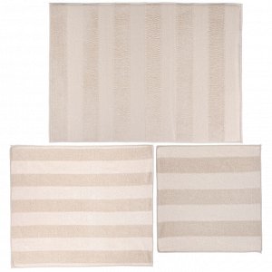 Набор для сушки посуды из микрофибры, коврик 38x50см, 2 тряпки, 40х48см/30х30см