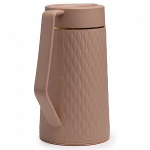 Термокувшин 1 л с двойными стенками, стеклянная колба, кофейный