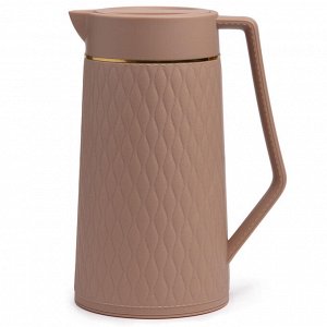 Термокувшин 1 л с двойными стенками, стеклянная колба, кофейный