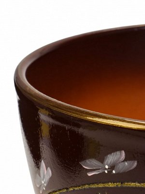 Горшок для цветов «Миндаль », 8 л, d=30 см, h=23 см, с поддоном, керамика, коричневый
