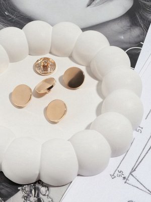 Пуговицы на ножке, металлические, d=15 мм, набор 10 шт., глянцевые, цвет золотой