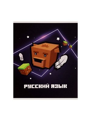 Тетрадь предметная, 36 листов в линейку, Calligrata «Пиксели. Русский язык»