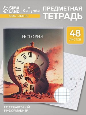 Тетрадь предметная, 48 листов в клетку, Calligrata TOP «Школьный стиль», История