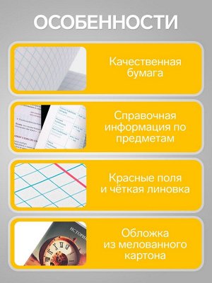 Тетрадь предметная, 48 листов в клетку, Calligrata TOP «Школьный стиль», История