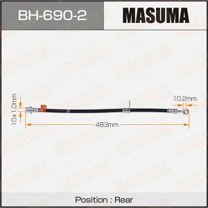 Шланг тормозной Masuma для Honda Accord, задний, левый, арт. BH-690-2